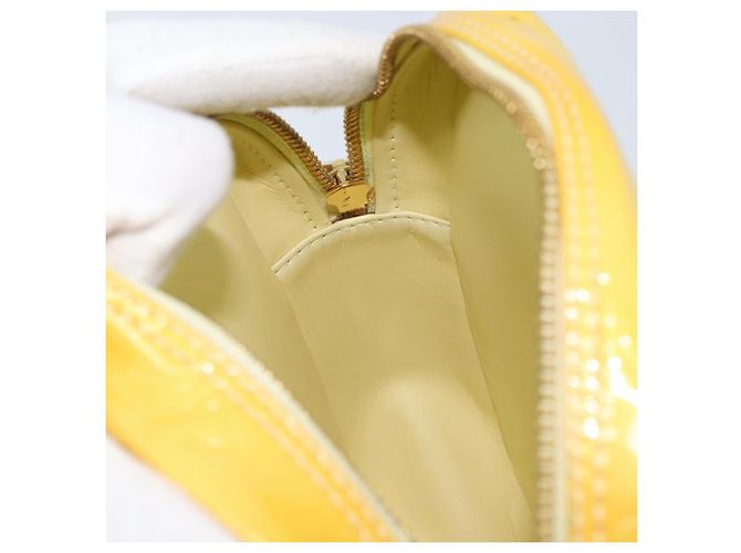 LOUIS VUITTON Borsa Wooster Monogram Vernis Giallo Lime M91075 LV Auth ep13931 D'oro - vista 19