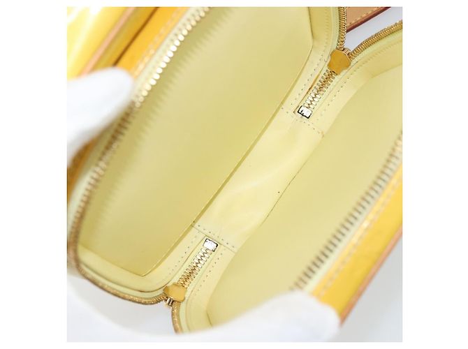 LOUIS VUITTON Borsa Wooster Monogram Vernis Giallo Lime M91075 LV Auth ep13931 D'oro - vista 20