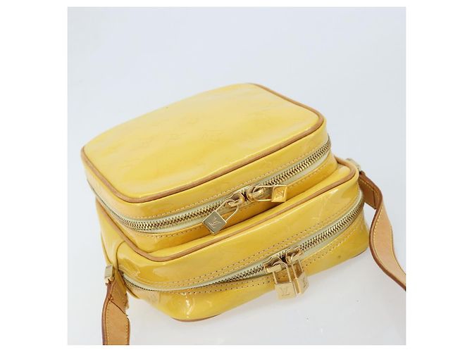 LOUIS VUITTON Borsa Wooster Monogram Vernis Giallo Lime M91075 LV Auth ep13931 D'oro - vista 6