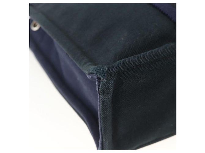 Hermès HERMES Borsa Fourre Tout PM in Tela Blu Navy Argento Auth BAZ597 - vista 11