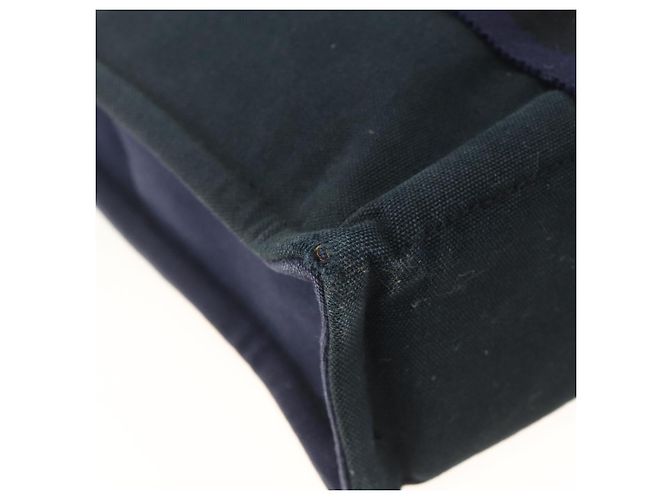 Hermès HERMES Borsa Fourre Tout PM in Tela Blu Navy Argento Auth BAZ597 - vista 13