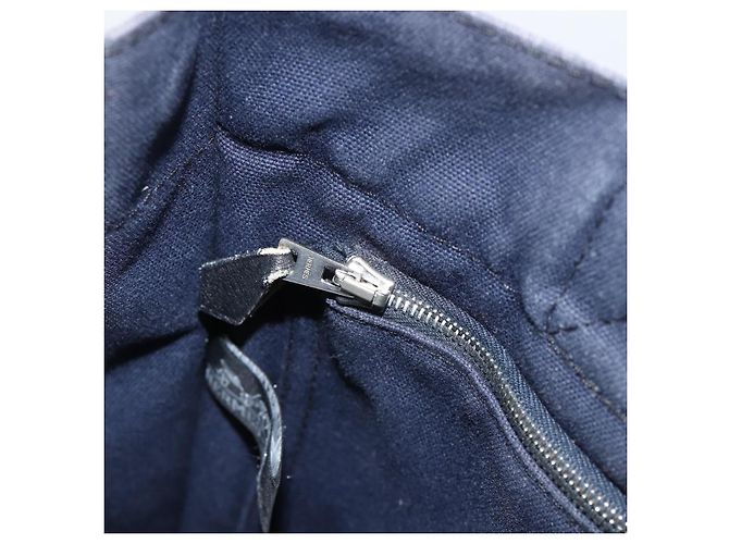 Hermès HERMES Borsa Fourre Tout PM in Tela Blu Navy Argento Auth BAZ597 - vista 17