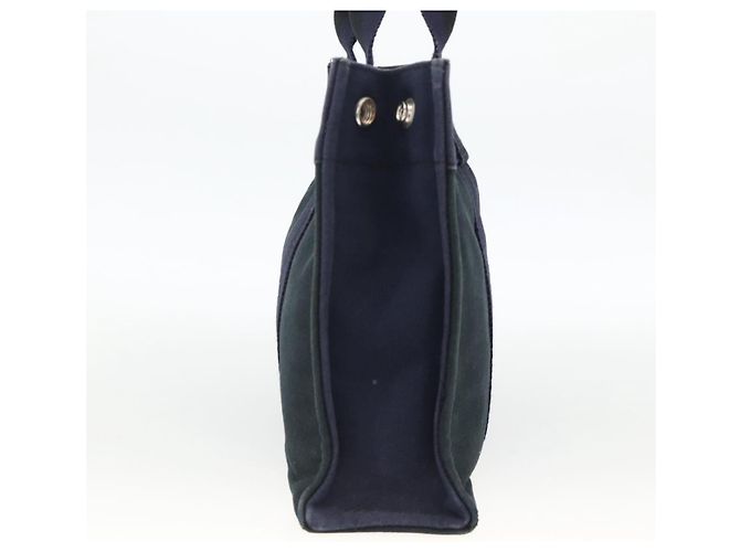 Hermès HERMES Borsa Fourre Tout PM in Tela Blu Navy Argento Auth BAZ597 - vista 4