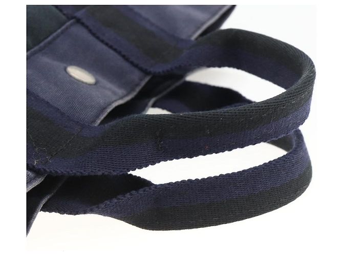 Hermès HERMES Borsa Fourre Tout PM in Tela Blu Navy Argento Auth BAZ597 - vista 7