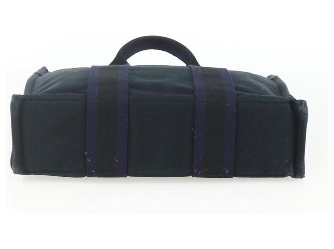 Hermès HERMES Borsa Fourre Tout PM in Tela Blu Navy Argento Auth BAZ597 - vista 9