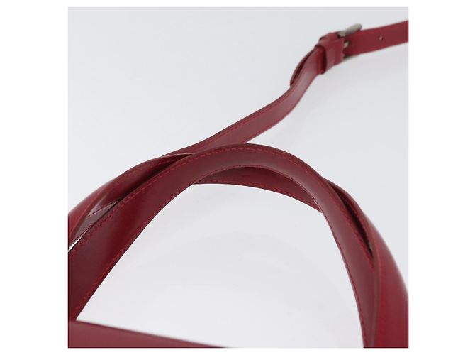 Bulgari BVLGARI Handtasche aus Leder 2 in 1 rot silber authentisch 173889A - Ansicht 14