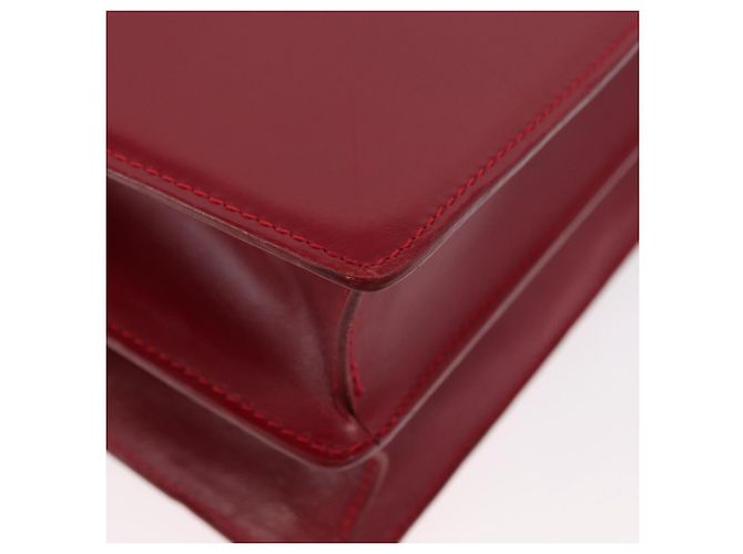 Bulgari BVLGARI Handtasche aus Leder 2 in 1 rot silber authentisch 173889A - Ansicht 9