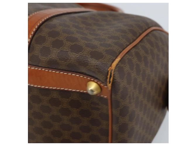Céline Borsa a mano in tela Macadam CELINE in pelle PVC marrone oro Auth YKZ166A D'oro - vista 14