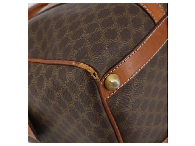 Céline Borsa a mano in tela Macadam CELINE in pelle PVC marrone oro Auth YKZ166A D'oro - vista 15