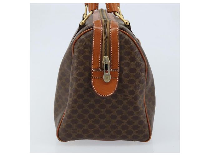 Céline Borsa a mano in tela Macadam CELINE in pelle PVC marrone oro Auth YKZ166A D'oro - vista 3