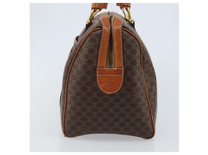 Céline Borsa a mano in tela Macadam CELINE in pelle PVC marrone oro Auth YKZ166A D'oro - vista 4
