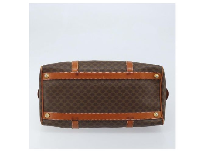 Céline Borsa a mano in tela Macadam CELINE in pelle PVC marrone oro Auth YKZ166A D'oro - vista 5