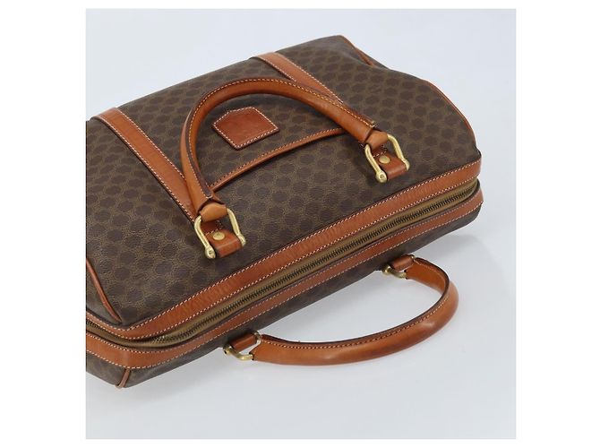 Céline Borsa a mano in tela Macadam CELINE in pelle PVC marrone oro Auth YKZ166A D'oro - vista 6