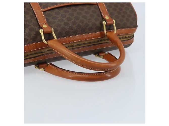 Céline Borsa a mano in tela Macadam CELINE in pelle PVC marrone oro Auth YKZ166A D'oro - vista 7
