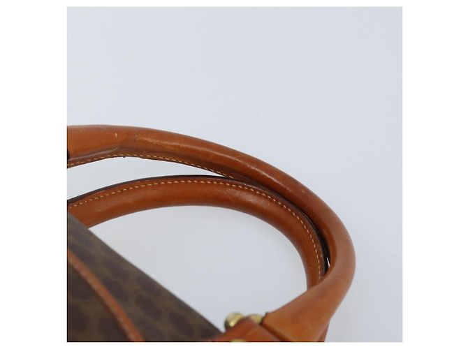 Céline Borsa a mano in tela Macadam CELINE in pelle PVC marrone oro Auth YKZ166A D'oro - vista 8