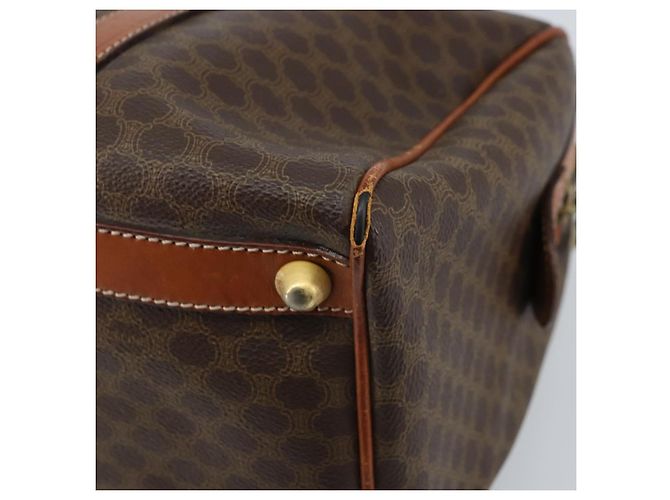 Céline Borsa a mano in tela Macadam CELINE in pelle PVC marrone oro Auth YKZ166A D'oro - vista 9