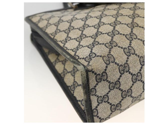 Borsa a mano GUCCI GG Supreme Sherry Line PVC Blu Navy Oro 010 378 Auth BAZ548 D'oro - vista 14
