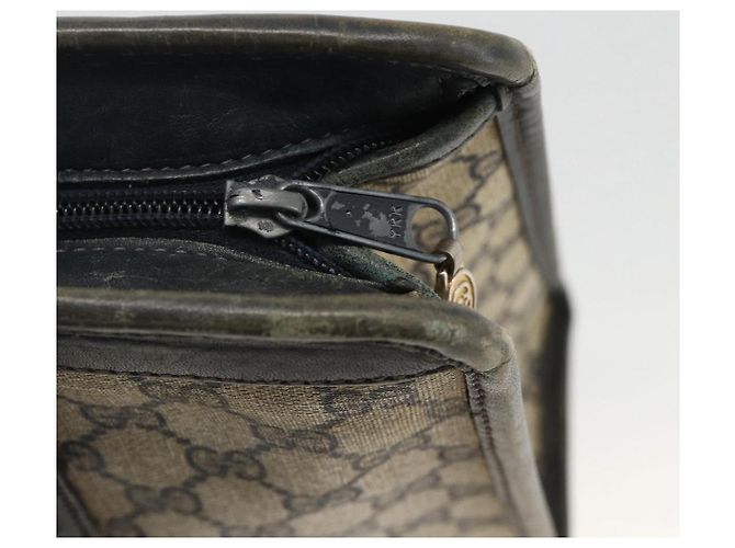 Borsa a mano GUCCI GG Supreme Sherry Line PVC Blu Navy Oro 010 378 Auth BAZ548 D'oro - vista 15