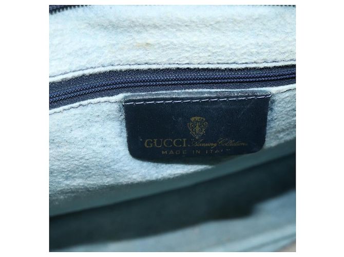 Borsa a mano GUCCI GG Supreme Sherry Line PVC Blu Navy Oro 010 378 Auth BAZ548 D'oro - vista 16