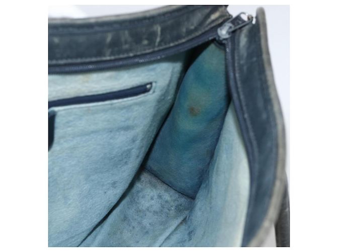 Borsa a mano GUCCI GG Supreme Sherry Line PVC Blu Navy Oro 010 378 Auth BAZ548 D'oro - vista 18