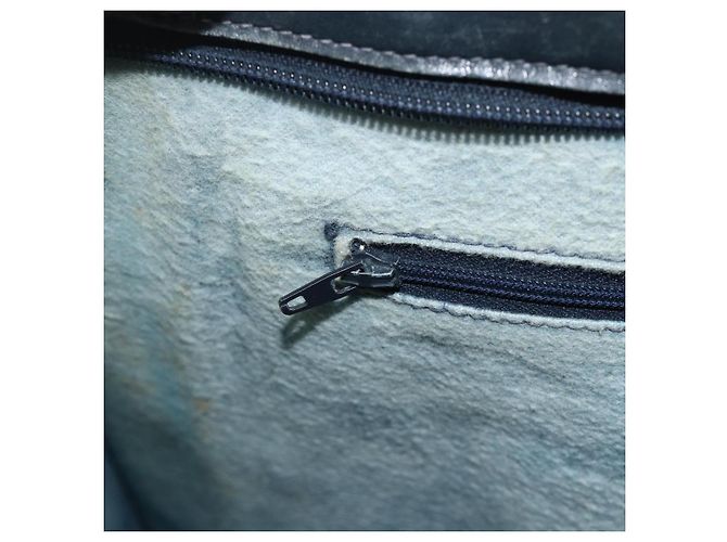 Borsa a mano GUCCI GG Supreme Sherry Line PVC Blu Navy Oro 010 378 Auth BAZ548 D'oro - vista 20