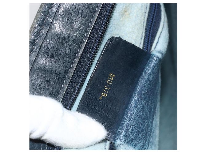 Borsa a mano GUCCI GG Supreme Sherry Line PVC Blu Navy Oro 010 378 Auth BAZ548 D'oro - vista 22