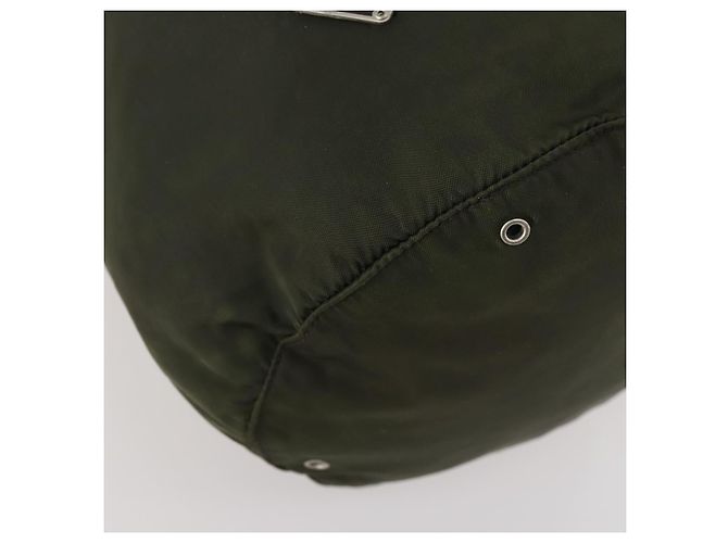 PRADA Schultertasche Nylon Khaki Silber Authentisch bs33915 - Ansicht 15