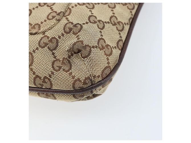 Borsa a Spalla GG Canvas Gucci Beige Argento 122793 Auth LNZ763 - vista 10