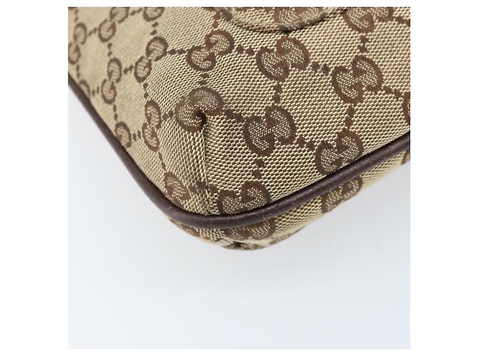 Borsa a Spalla GG Canvas Gucci Beige Argento 122793 Auth LNZ763 - vista 11