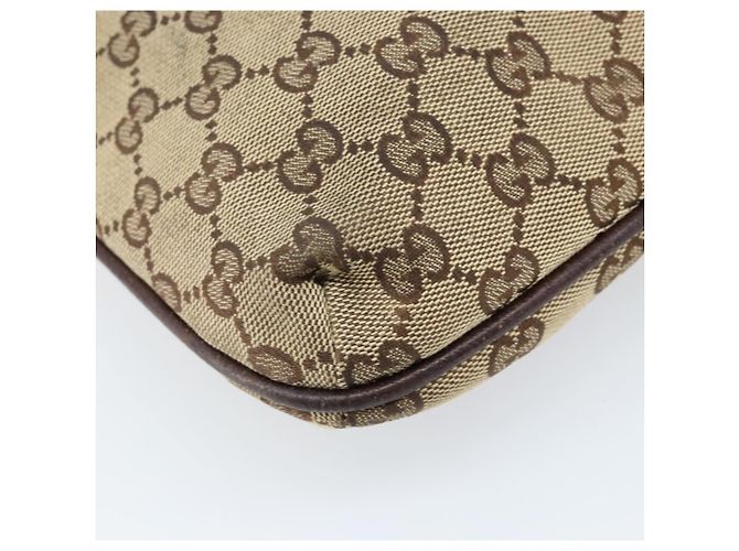 Borsa a Spalla GG Canvas Gucci Beige Argento 122793 Auth LNZ763 - vista 13