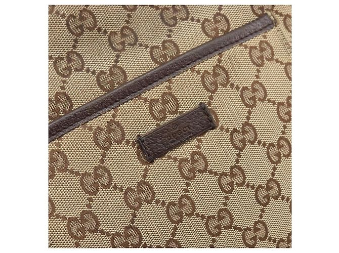 Borsa a Spalla GG Canvas Gucci Beige Argento 122793 Auth LNZ763 - vista 14