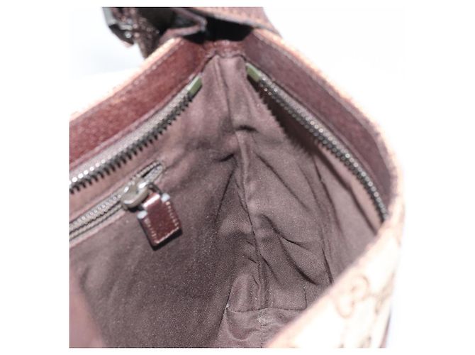 Borsa a Spalla GG Canvas Gucci Beige Argento 122793 Auth LNZ763 - vista 18