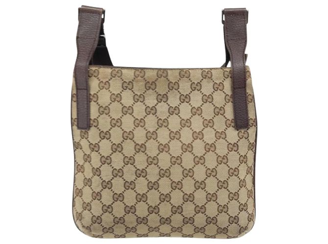 Borsa a Spalla GG Canvas Gucci Beige Argento 122793 Auth LNZ763 - vista 3