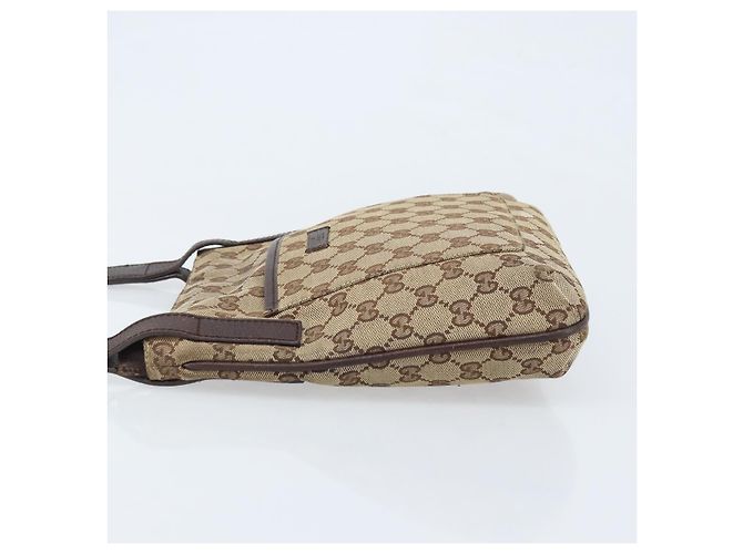 Borsa a Spalla GG Canvas Gucci Beige Argento 122793 Auth LNZ763 - vista 5