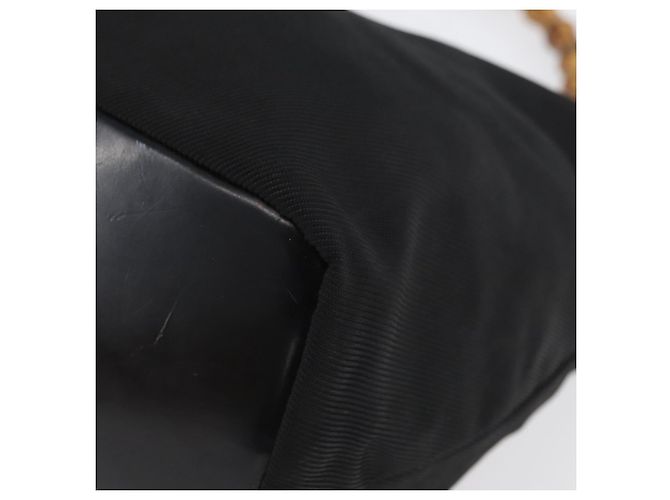 Borsa a Spalla Gucci Bamboo Nylon Nero Argento 000 0531 Auth ka3282 - vista 11