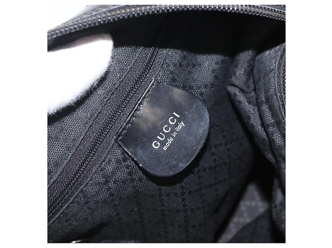 Borsa a Spalla Gucci Bamboo Nylon Nero Argento 000 0531 Auth ka3282 - vista 15