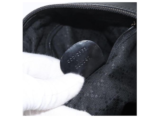 Borsa a Spalla Gucci Bamboo Nylon Nero Argento 000 0531 Auth ka3282 - vista 21