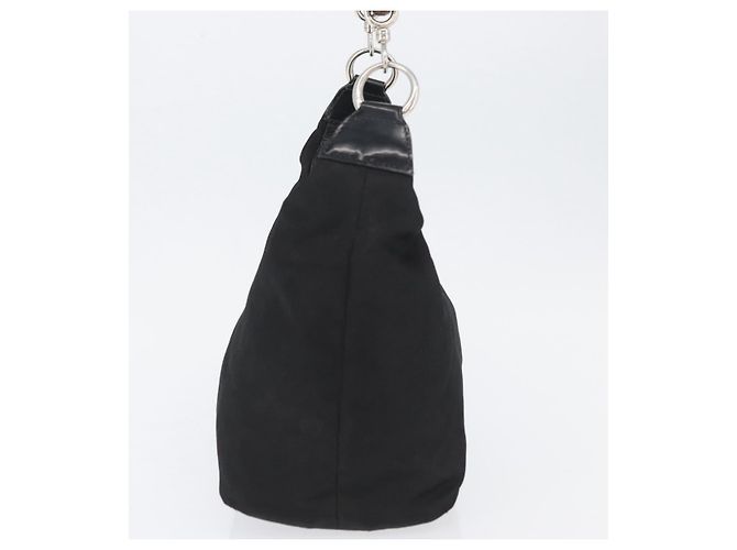 Borsa a Spalla Gucci Bamboo Nylon Nero Argento 000 0531 Auth ka3282 - vista 4