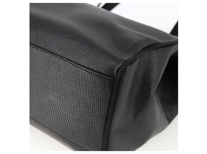 Borsa Tote Vala in pelle nera e oro Salvatore Ferragamo Auth gh1943 Nero D'oro - vista 10