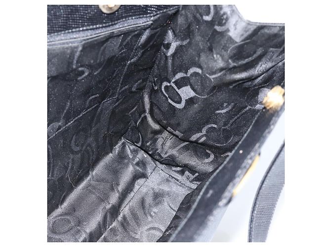 Borsa Tote Vala in pelle nera e oro Salvatore Ferragamo Auth gh1943 Nero D'oro - vista 17
