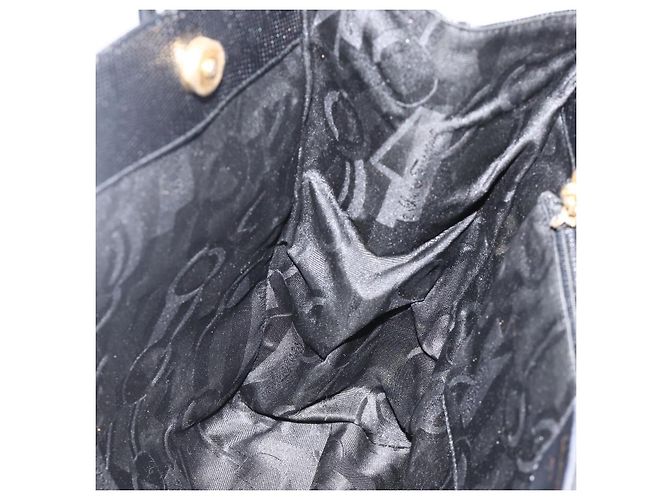 Borsa Tote Vala in pelle nera e oro Salvatore Ferragamo Auth gh1943 Nero D'oro - vista 18