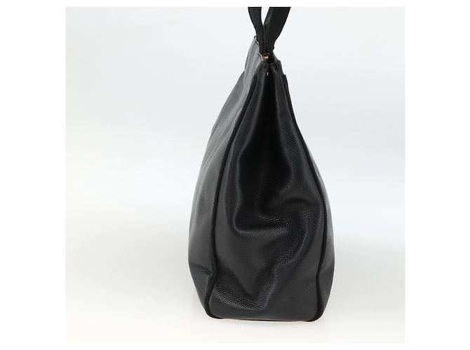 Borsa Tote Vala in pelle nera e oro Salvatore Ferragamo Auth gh1943 Nero D'oro - vista 4