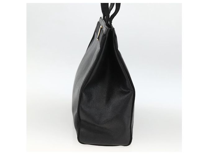 Borsa Tote Vala in pelle nera e oro Salvatore Ferragamo Auth gh1943 Nero D'oro - vista 5