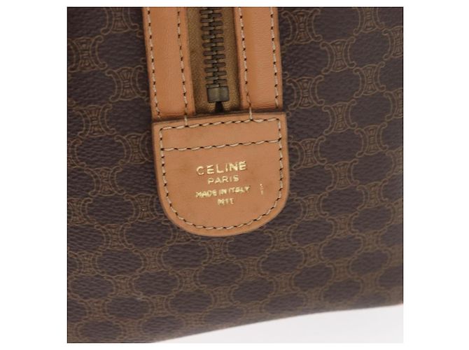 Céline Borsa a mano in tela Macadam CELINE in pelle PVC marrone oro Auth ka3443 D'oro - vista 12