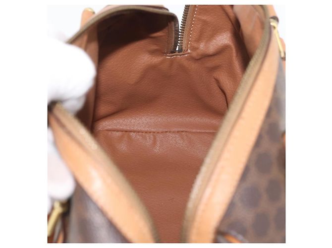 Céline Borsa a mano in tela Macadam CELINE in pelle PVC marrone oro Auth ka3443 D'oro - vista 20
