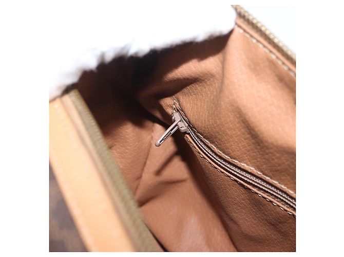 Céline Borsa a mano in tela Macadam CELINE in pelle PVC marrone oro Auth ka3443 D'oro - vista 21