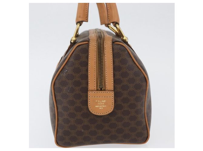 Céline Borsa a mano in tela Macadam CELINE in pelle PVC marrone oro Auth ka3443 D'oro - vista 3