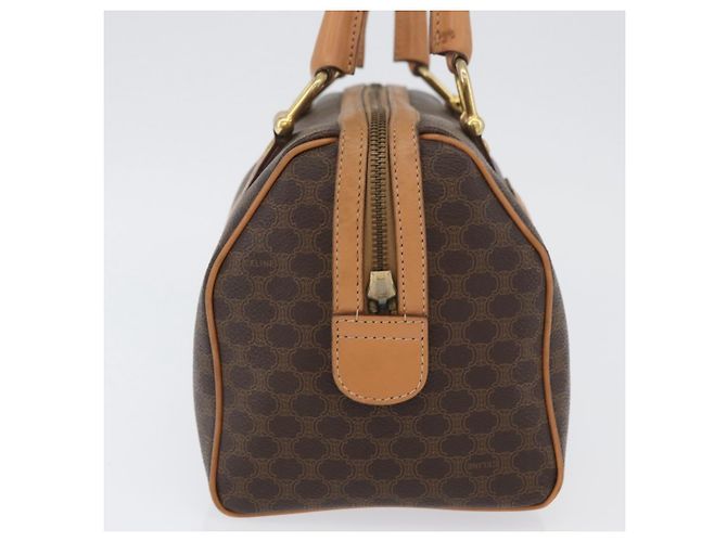 Céline Borsa a mano in tela Macadam CELINE in pelle PVC marrone oro Auth ka3443 D'oro - vista 4