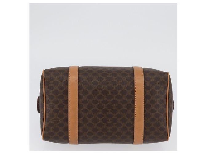 Céline Borsa a mano in tela Macadam CELINE in pelle PVC marrone oro Auth ka3443 D'oro - vista 5