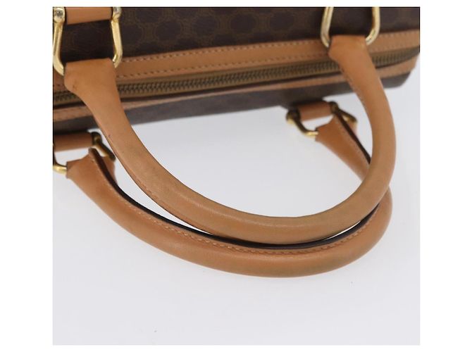 Céline Borsa a mano in tela Macadam CELINE in pelle PVC marrone oro Auth ka3443 D'oro - vista 7
